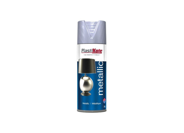 Plastikote Metallic Spray Pewter 400ml PlastiKote - RockBottom Nothampton
