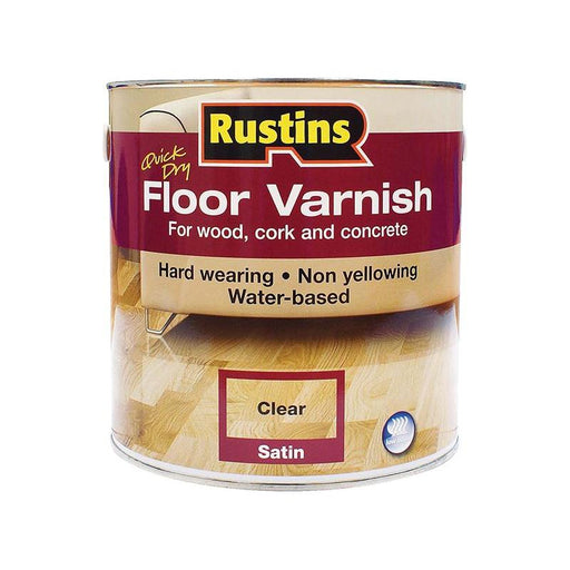 Rustins Quick Dry Floor Varnish Satin 2.5 litre Rustins - RockBottom Nothampton