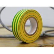 Faithfull PVC Electrical Tape Green / Yellow 19mm x 20m Faithfull - RockBottom Northampton