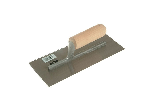 R.S.T. Notched Trowel 5mm V Notches Wooden Handle 11 x 4.1/2in R.S.T. - RockBottom Nothampton