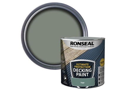 Ronseal Ultimate Protection Decking Paint Sage 2.5 litre Ronseal - RockBottom Nothampton