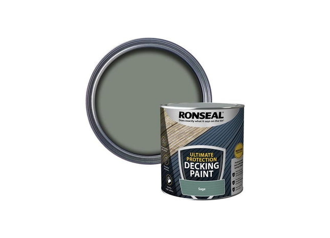 Ronseal Ultimate Protection Decking Paint Sage 2.5 litre Ronseal - RockBottom Nothampton