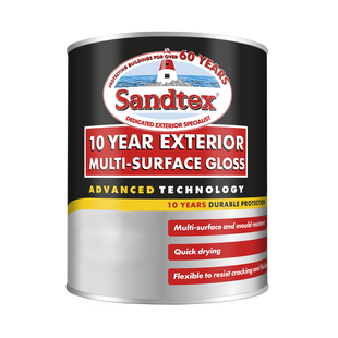 Sandtex 10 Year Exterior Multi-Surface Gloss Anthracite 750ml