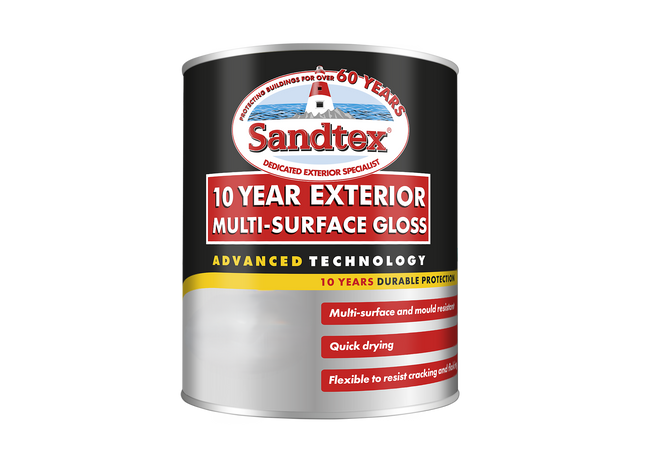 Sandtex 10 Year Exterior Multi-Surface Gloss Anthracite 750ml