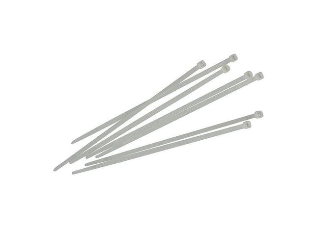 Faithfull Cable Ties White 4.8 x 250mm (Pack 100) Faithfull - RockBottom Northampton