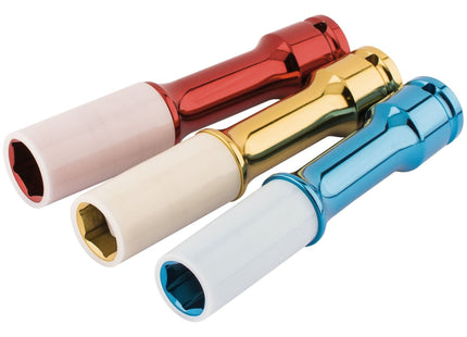 Draper Long Reach Wheel Nut Socket for Alloy Wheels, 1/2" Sq. Dr. (3 Piece) Draper - Town Tools 