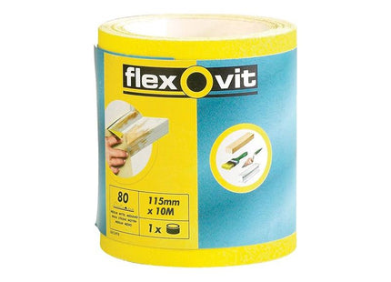 Flexovit High Performance Sanding Roll 115mm x 50m Medium 80G Flexovit - RockBottom Northampton