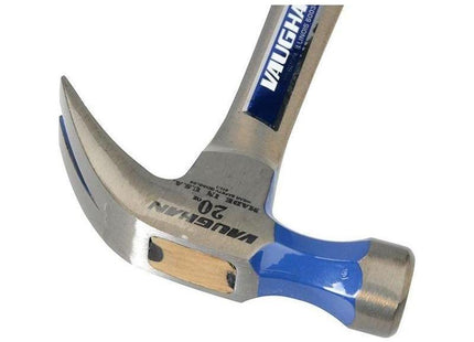 Vaughan R20 Curved Claw Nail Hammer All Steel Smooth Face 570g (20oz) Vaughan - RockBottom Northampton