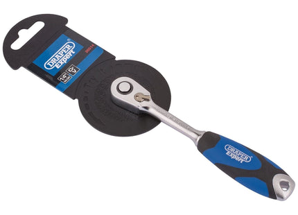 Draper 60 Tooth Micro Head Reversible Soft Grip Ratchet, 1/4" Sq. Dr. 26514 Draper - Town Tools 
