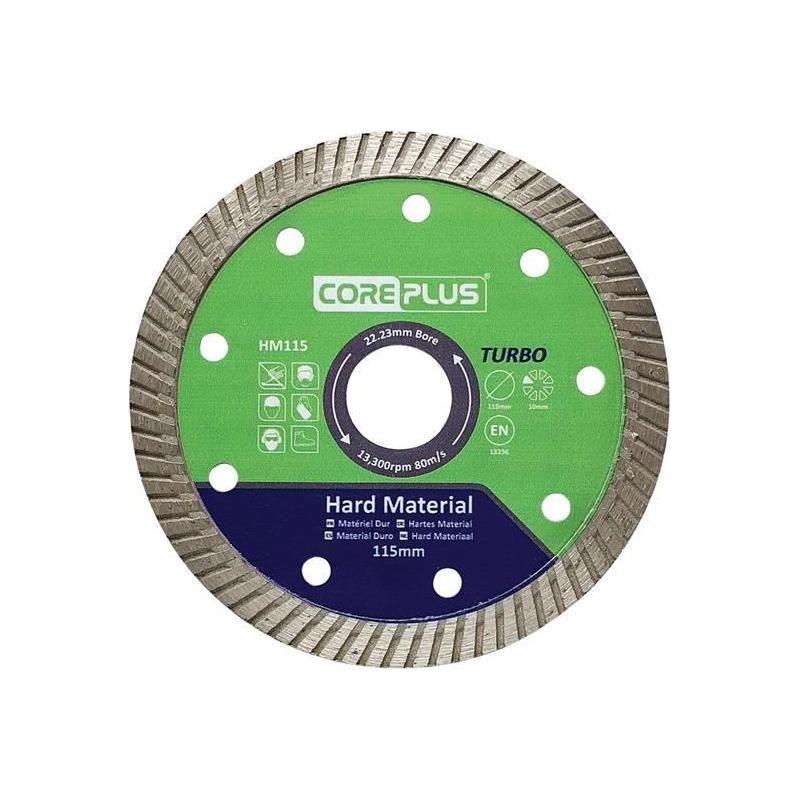 Coreplus HM115 Hard Material Turbo Diamond Blade 115mm CorePlus - RockBottom Northampton