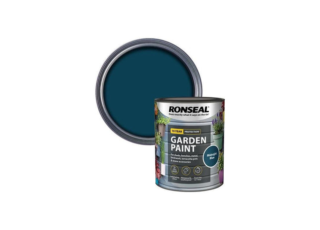 Ronseal Garden Paint Midnight Blue 750ml Ronseal - RockBottom Nothampton