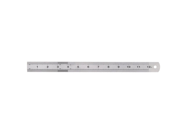 Draper Stainless Steel Rule, 300mm, 12" 22671 Draper - Town Tools 