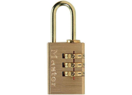 Master Lock Brass Finish 20mm 3-Digit Combination Padlock Master Lock - RockBottom Northampton