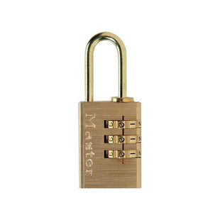 Master Lock Brass Finish 20mm 3-Digit Combination Padlock Master Lock - RockBottom Northampton