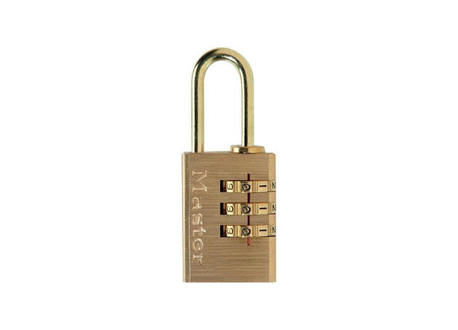Master Lock Brass Finish 20mm 3-Digit Combination Padlock Master Lock - RockBottom Northampton