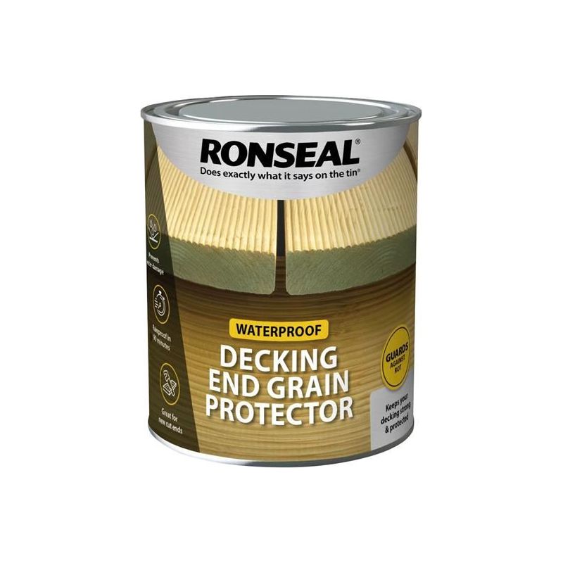 Ronseal Decking End Grain Protector Green 750ml Ronseal - RockBottom Nothampton