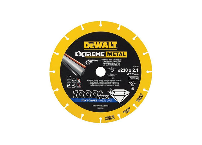 Dewalt Power Tools Extreme Metal Cut Off Saw Blade 230 x 22.23 x 2.10mm DeWALT Power Tools - RockBottom Northampton