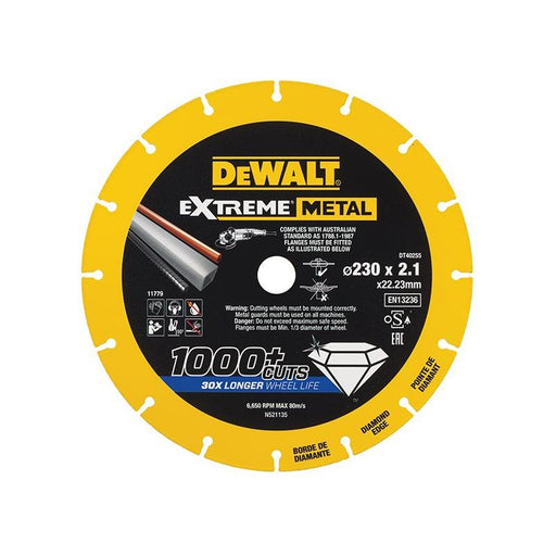 Dewalt Power Tools Extreme Metal Cut Off Saw Blade 230 x 22.23 x 2.10mm DeWALT Power Tools - RockBottom Northampton