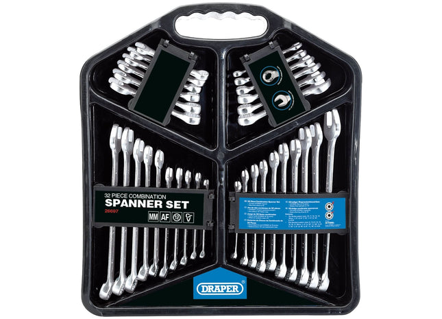 Draper HI-TORQ Four Combination Spanner Sets (32 Piece) 26697 Draper - Town Tools 