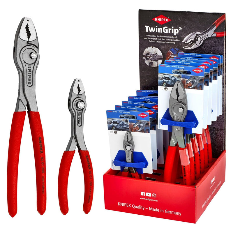Knipex 00 18 01 V53 TwinGrip Front and Side Gripping Pliers Countertop Dispenser (12 Piece) Draper - Town Tools