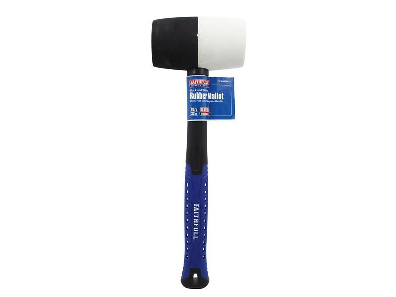 Faithfull Black & White Fibreglass Mallet 32oz Faithfull - RockBottom Northampton