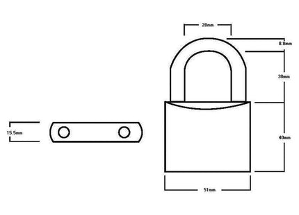 Squire LN5 Lion Brass Padlock 5-Pin 50mm Squire - RockBottom Nothampton