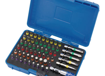 Draper Coloured Screwdriver Bit Set (60 Piece) 82405 Draper - Town Tools 