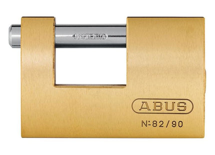 Abus Mechanical 82/90mm Monoblock Brass Shutter Padlock Keyed Alike 8523 ABUS Mechanical - RockBottom Northampton 
