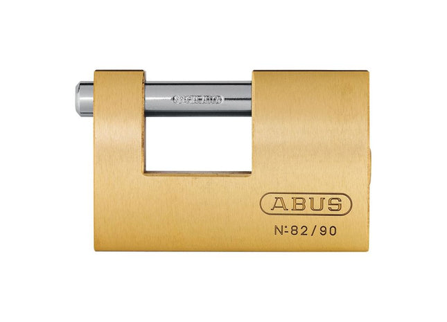 Abus Mechanical 82/90mm Monoblock Brass Shutter Padlock Keyed Alike 8523 ABUS Mechanical - RockBottom Northampton 