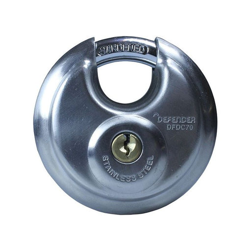 Defender Discus Padlock 70mm Keyed Alike DEFENDER - RockBottom Northampton