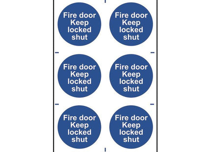 Scan Fire Door Keep Locked Shut - 6 PVC Signs 100 x 100mm Scan - RockBottom Nothampton