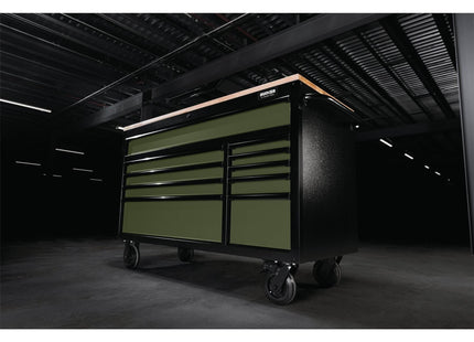 Draper BUNKER Workbench Roller Tool Cabinet, 10 Drawer, 56", Green 08236 Draper - Town Tools 