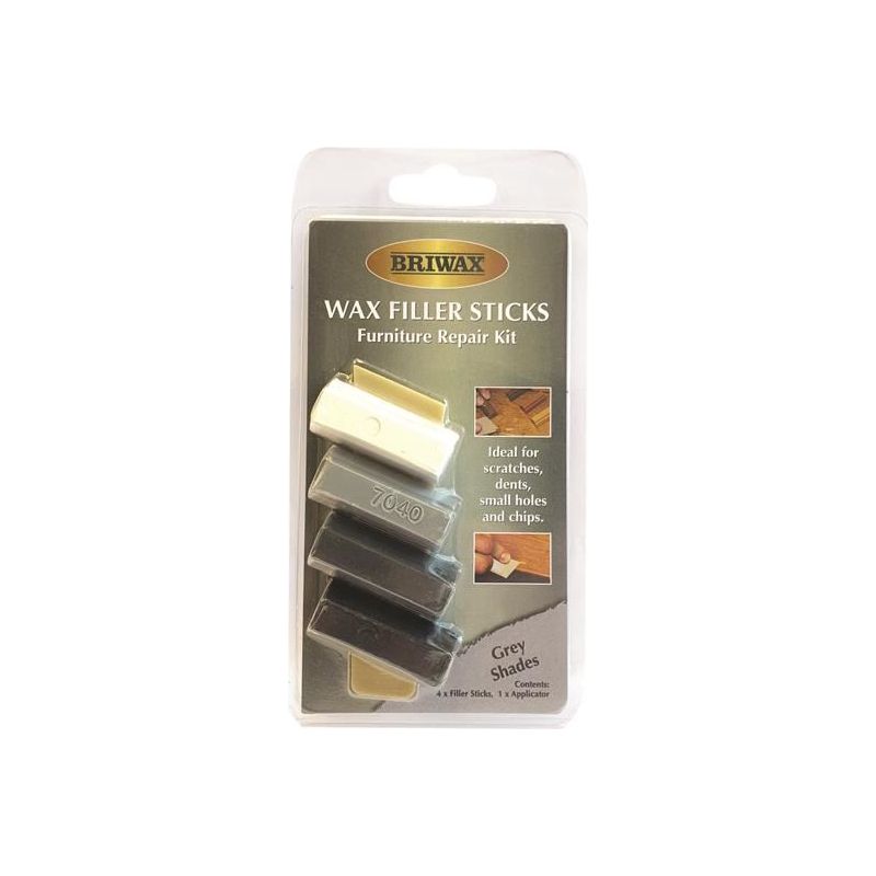 Briwax Wax Filler Sticks Grey Shades (Pack 4) Briwax - RockBottom Northampton
