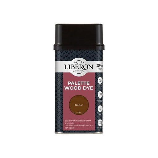 Liberon Palette Wood Dye Walnut 250ml Liberon - RockBottom Northampton