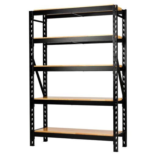 Bunker 22 Piece Modular 5 Tier Racking with Hardwood Shelving, 1500mm Draper - Town Tools