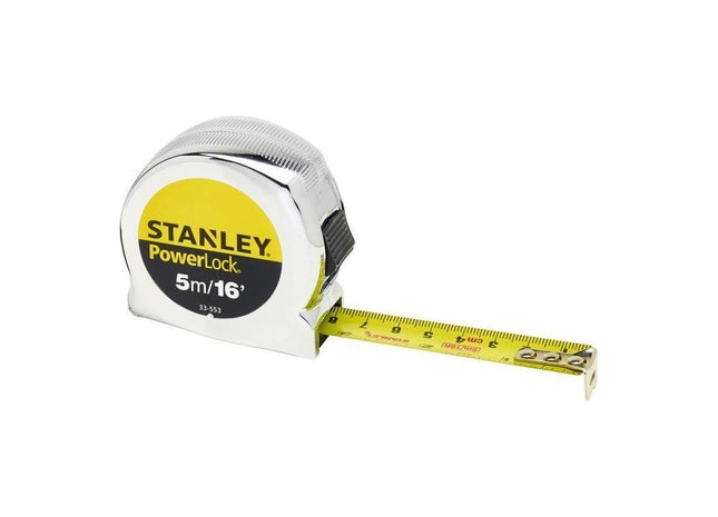 Stanley® Hand Tools PowerLock® Classic Pocket Tape 5m/16ft (Width 19mm) STANLEY® Hand Tools - RockBottom Nothampton