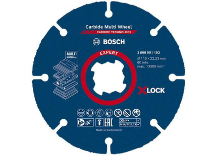 Bosch Powertool Accessories EXPERT Carbide Multi Wheel Cutting Disc 115 x 22.23mm Bosch Powertool Accessories - RockBottom Northampton
