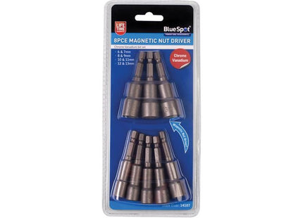 Bluespot Tools Magnetic 1/4in Nut Driver Set, 8 Piece BlueSpot Tools - RockBottom Northampton