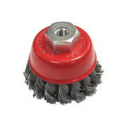 Faithfull Wire Cup Brush Twist Knot 65mm M14x2, 0.50mm Steel Wire Faithfull - RockBottom Northampton