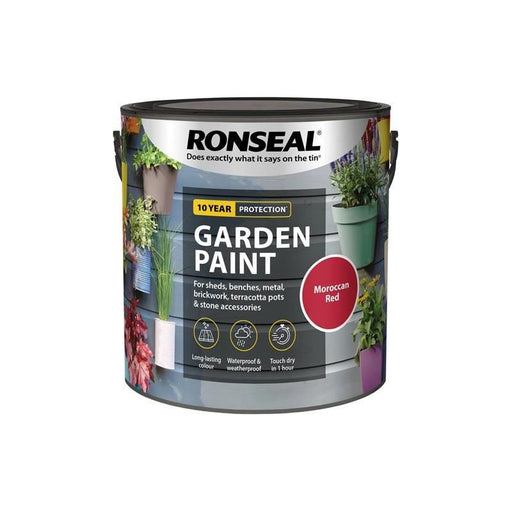 Ronseal Garden Paint Moroccan Red 2.5 litre Ronseal - RockBottom Nothampton