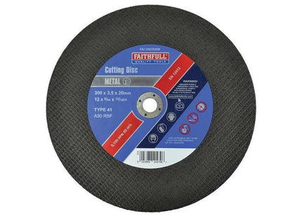 Faithfull Metal Cut Off Disc 300 x 3.5 x 20mm Faithfull - RockBottom Northampton