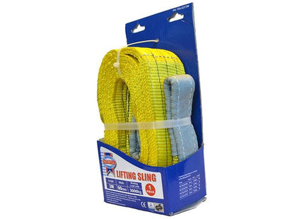 Faithfull Lifting Sling Yellow 3 Tonne 90mm x 3m Faithfull - RockBottom Northampton