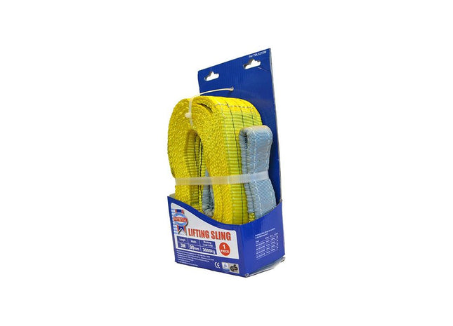 Faithfull Lifting Sling Yellow 3 Tonne 90mm x 3m Faithfull - RockBottom Northampton