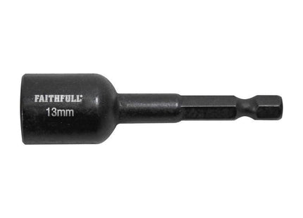 Faithfull Magnetic Impact Nut Driver 13mm x 1/4in Hex Faithfull - RockBottom Northampton