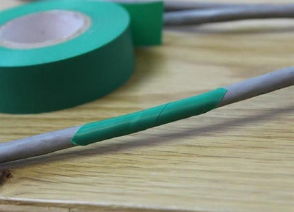 Faithfull PVC Electrical Tape Green 19mm x 20m Faithfull - RockBottom Northampton