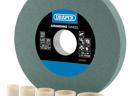 Draper Silicon Carbide Bench Grinding Wheel, 150 x 20mm, 120 Grit 99568 Draper - Town Tools 