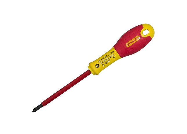 Stanley® Hand Tools FatMax® VDE Insulated Screwdriver Pozidriv Tip PZ0 x 75mm STANLEY® Hand Tools - RockBottom Nothampton