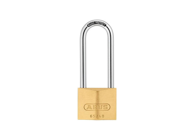 Abus Mechanical 65/40mm Brass Padlock 63mm Long Shackle Keyed Alike 6404 ABUS Mechanical - RockBottom Northampton 