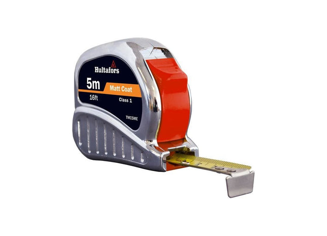 Hultafors TM5ME Chrome Tri-Matic Pocket Tape 5m/16ft (Width 19mm) Hultafors - RockBottom Northampton