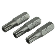 Faithfull Security S2 Grade Steel Screwdriver Bits T30S x 25mm (Pack 3) Faithfull - RockBottom Northampton